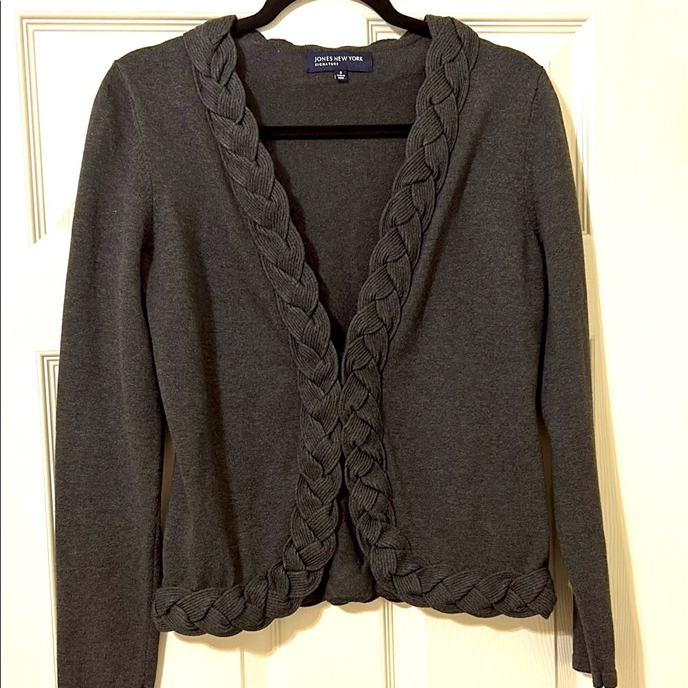 Jones New York Signature Long Sleeve Cardigan   New Without Tags
